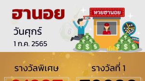 หวยฮานอย วันศุกร์ 1 ก.ค. 2565